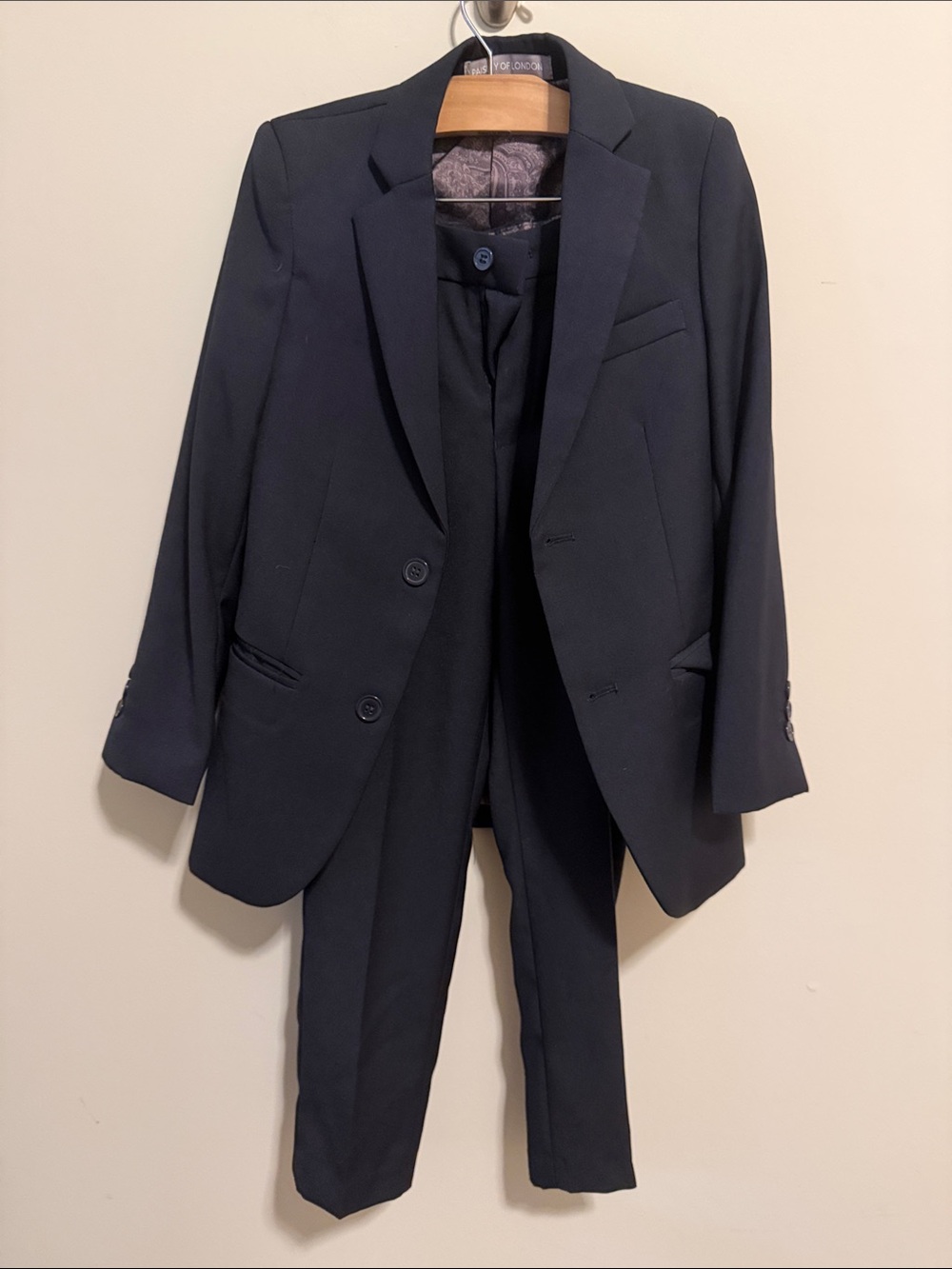Boys Black Formal Suit Set - Classic Two-Piece